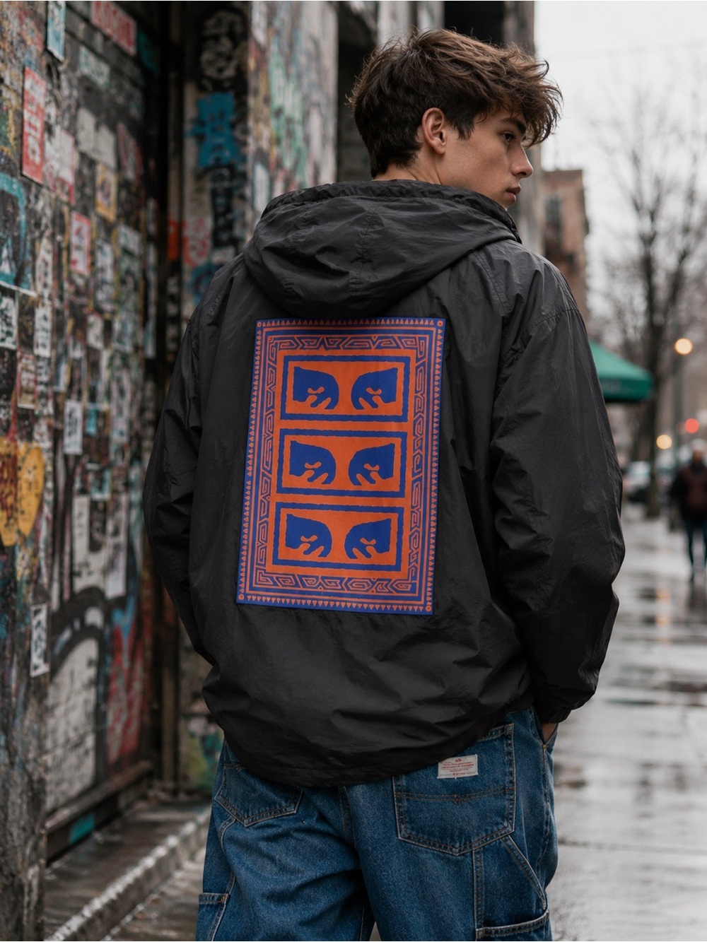 Obey Propaganda Worldwide Jacket Andre the Giant 3 Eyes Graphic S Street Skater